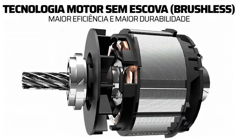 Chave De Impacto 48v Profissional Xumtom Brushless + bateria extra